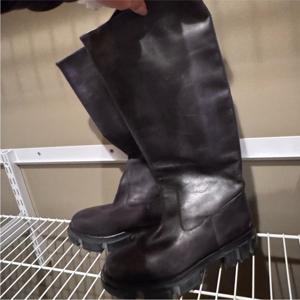 Free People Black Brooks Tall Boots - Picture 2 of 4